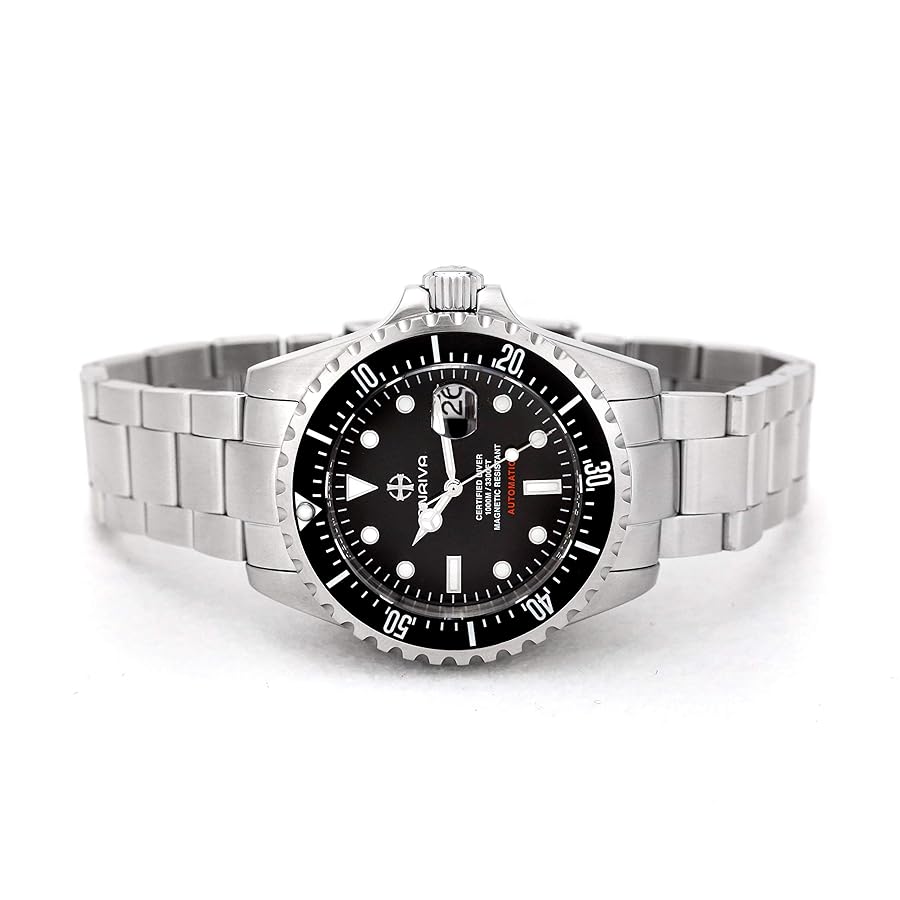 ENRIVA 自動巻きダイバーウォッチ 1000m防水 Amazon.co.jp: ENRIVA ダイバーズウォッチ 逆回転防止ベゼル